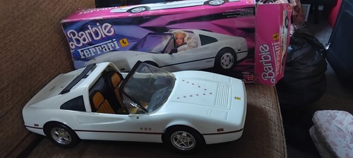 Barbie white ferrari - ferrari, car